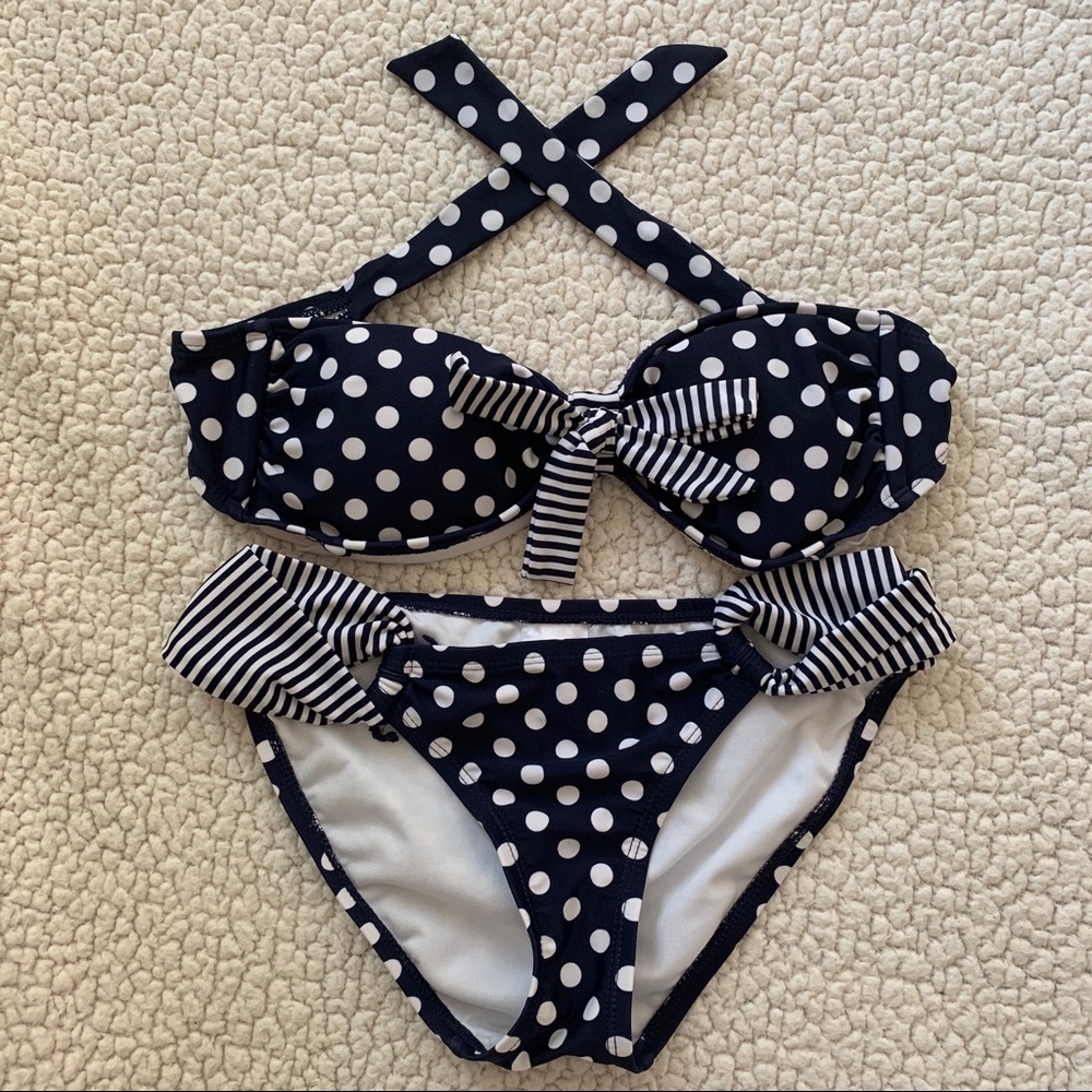 Xhilaration Polka Dot Bikini Set